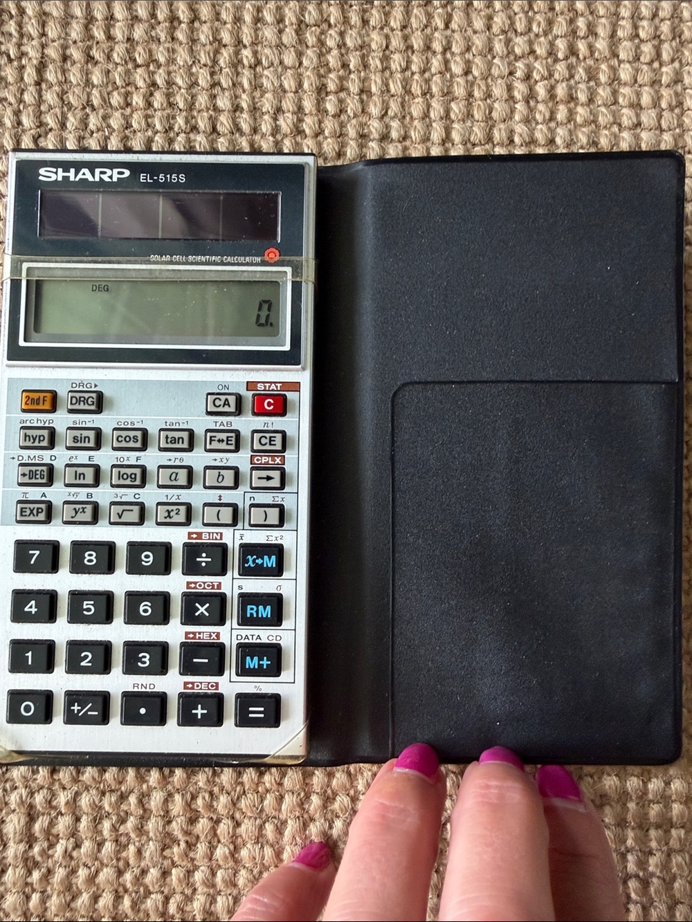 Vintage 1980’s Sharp EL-515S Scientific Calculator in Silver and Black